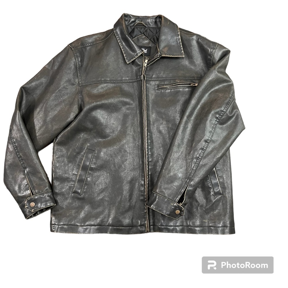 Simon Clark Dark Brown Faux Leather Jacket